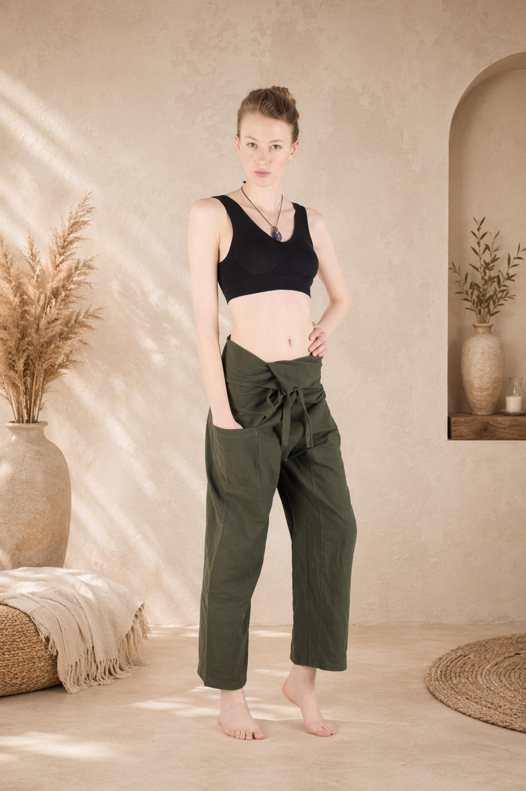 Thai Wickelhose mit lockerer Passform